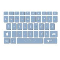 vector modern keyboard of smartphone, numerals buttons