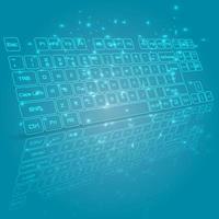 Virtual keyboard illustration vector