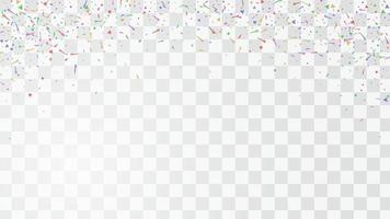 Abstract colorful flying confetti background. Isolated on the white background. vector