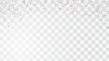 Abstract colorful flying confetti background. Isolated on the white background. vector