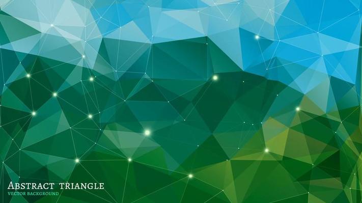 Abstract  Triangle Geometrical green Background