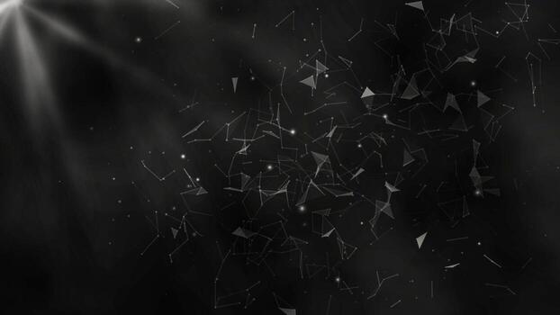 Fondo de malla abstracto 3d con círculos, líneas y formas vector