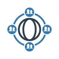 Global communication network icon, Connectivity vector