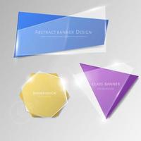 Abstract vector glass banner ser. Vector illustration. Eps10. Transparent background. Banner Design.