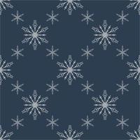 Blue seamless snowflake pattern vector