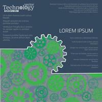 Circular infographic. Chart, diagram, graph with  gears. Cover vector  template.