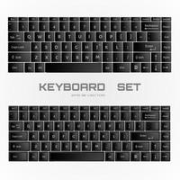 juego de teclado negro vector