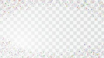 Abstract colorful flying confetti background. Isolated on the white background. vector