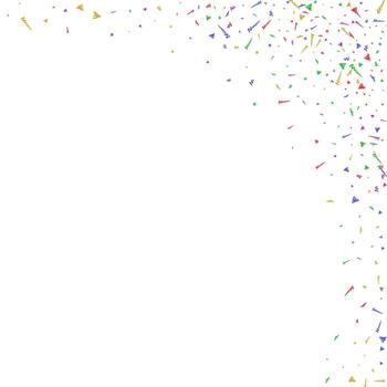 Abstract background with many falling tiny confetti pieces. vector