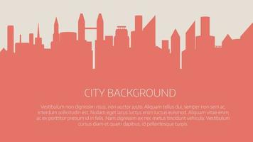 City landscape vector background