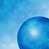 Abstract blue digital globe on a light background vector