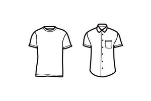 gráfico vectorial de lineart de camisa vector