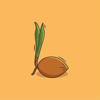 vector graphic of Coconut Seed