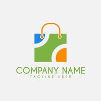 vector de icono de bolsa de compras para diseño de logotipo de comercio de tienda en línea