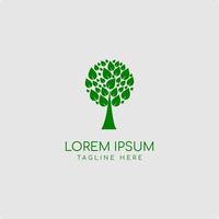 plantilla de diseño de logotipo de árbol verde vector