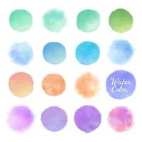 Set of watercolor blobs shapes. vector