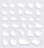 Set of paper tag badges and labels design. Vector illustration.