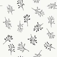 Leaves seamless floral pattern, hand drawn elements for design textile, wallpaper and craft vector