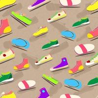 pattern seamless set of men shoes. colorful hand drawing design style. vector illustration eps10