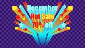 december hot sale 70percent off effect blend retro style.  plaid dark blue color background style. vector illustration eps10