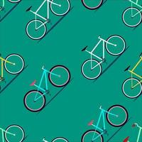 pattern seamless. set of the four fix gear bicycle. flat colorful modern style. vector illustration eps10