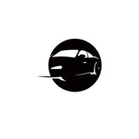 automotor coche logo simple círculo negro ilustración silueta vector