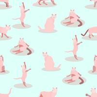 pattern seamless set of cute cat element. vector illustration eps10