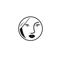 beauty logo women face vector simple modern