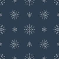 Vector seamless pattern with snowflakes