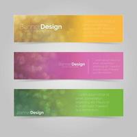 Colorful  Banner set vector