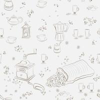 Coffee Sketch Background vector