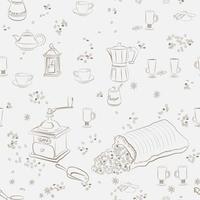 Coffee Sketch Background vector