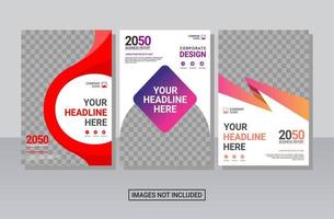 Creative corporate book cover collection design template vector