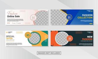 Web banner design template vector