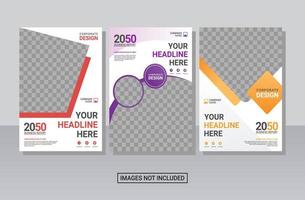 Modern business annual report template vector