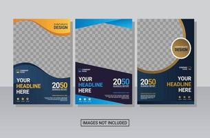 Modern business annual report template vector