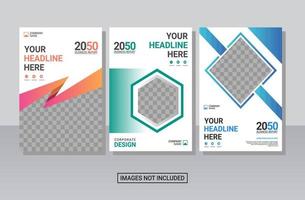 Creative corporate book cover collection design template