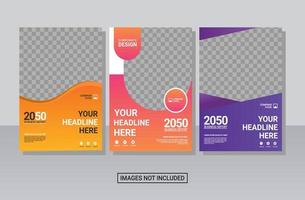 Creative corporate book cover collection design template vector