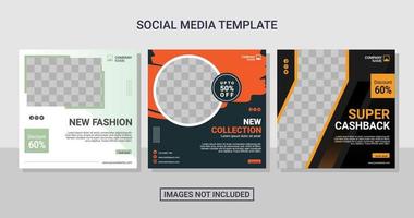 social media post template vector