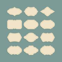 Vintage labels and frame set design template vector