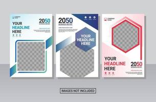 Creative corporate book cover collection design template vector