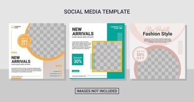 social media post template vector