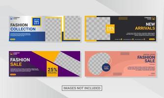 Web banner design template vector