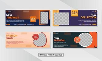 Web banner design template vector