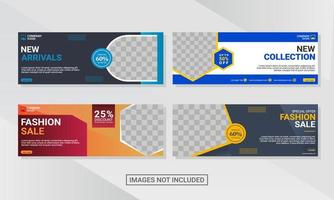 Web banner design template vector