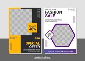 Flyer collection template vector