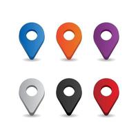 Location icon set design vector