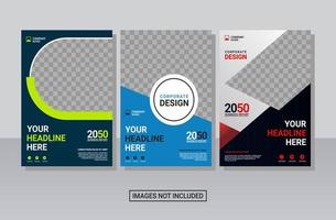 Modern business annual report template vector