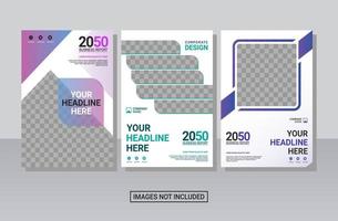 Creative corporate book cover collection design template vector