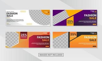 Web banner design template vector